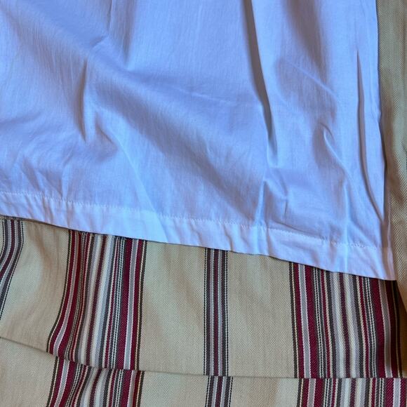 Pottery Barn Stripe Montgomery Drapes Curtains Herringbone Cotton Golden Tan - Picture 8 of 15